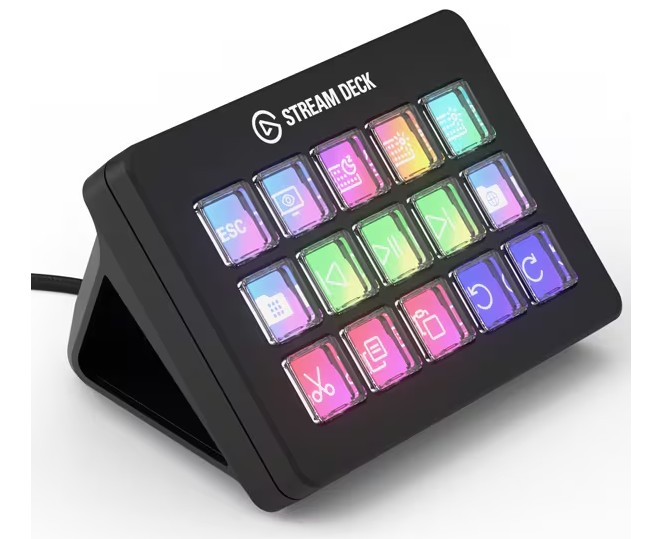 10GBL9901 〔コントロールパッド〕 USB-C接続 シザー式LCD 15キー STREAM DECK SCISSOR KEYS ブラック 10GBL9901