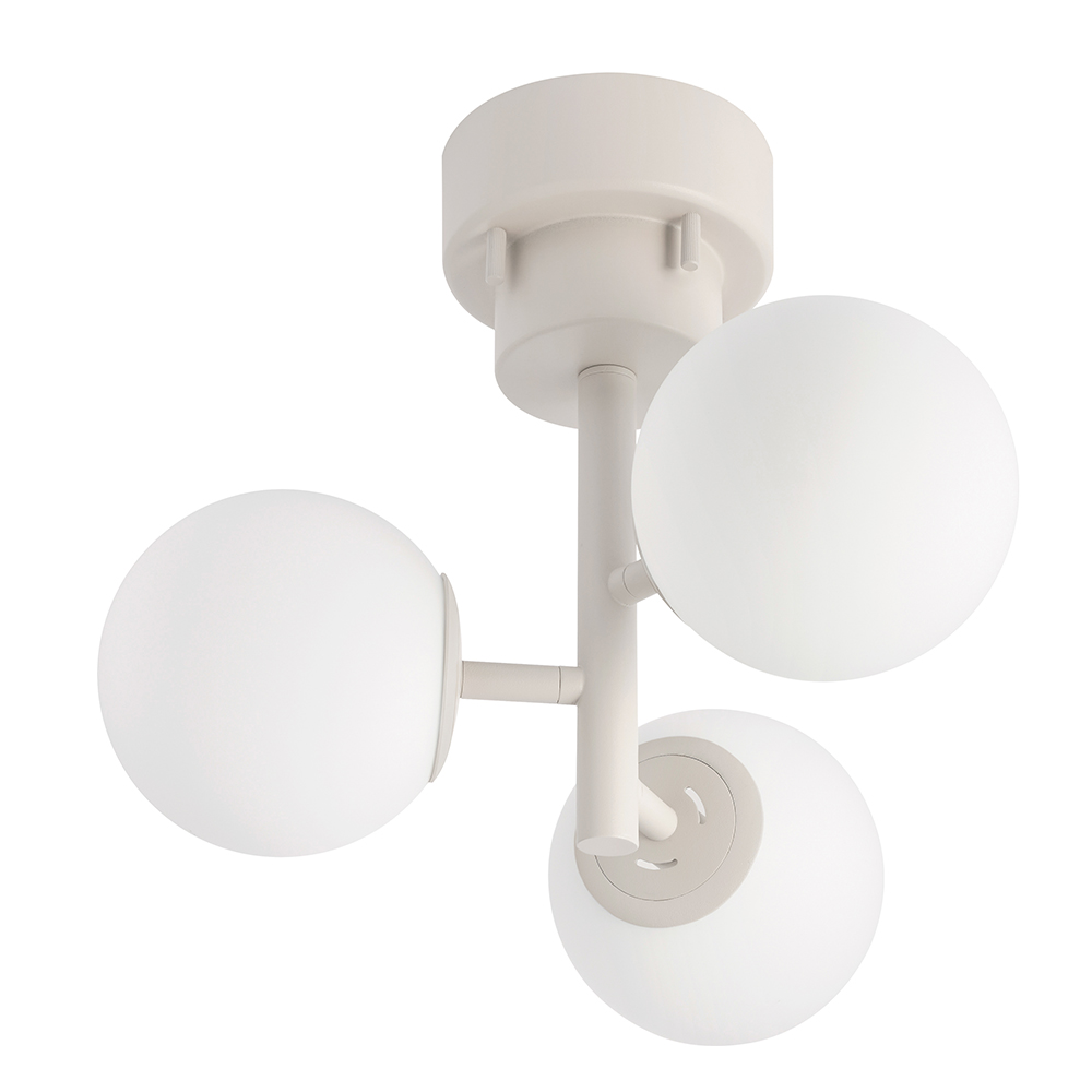 BRID　TINY GLASS CEILING LIGHT 3 Greige/Milk glassタイニーガラス シーリングライト3灯 グレージュ／ミルクガラス