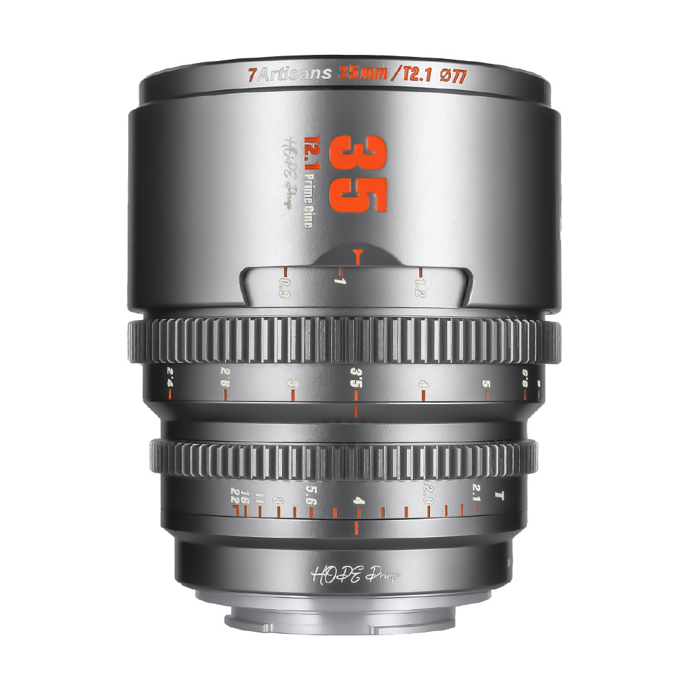 【欠品中・現在取り扱い無し】7A-HP35T21-X-T シネマレンズ 7Artisans HOPE Prime 35mm T2.1 Super 35mm 富士フイルムXマウント チタングレー 7A-HP35T21-X-T FUJIFILM X /単焦点レンズ ■