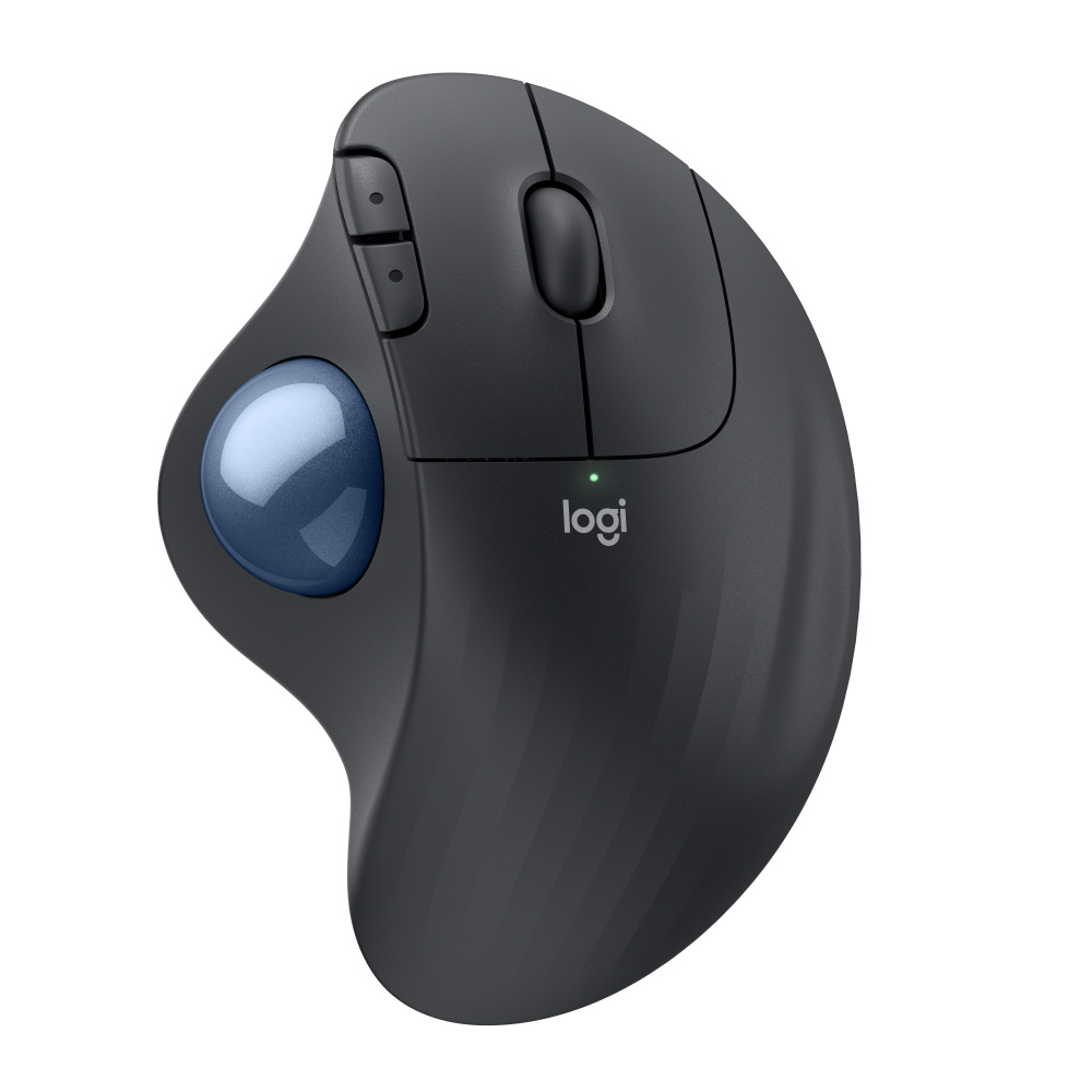 【欠品中・現在取り扱い無し】M575SPGR マウス トラックボール ERGO M575SP(Chrome/Android/iPadOS/Mac/Windows11対応) グラファイト + ブルーボール M575SPGR 光学式 /無線(ワイヤレス) /5ボタン /Bluetooth・USB ■