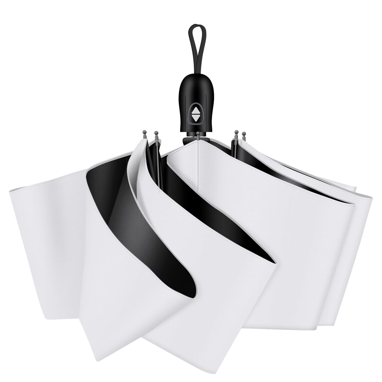 日傘 折りたたみ傘 UVカット100%完全遮光 遮熱 ワンタッチ自動開閉 折り畳み傘 超軽量 コンパクト 折り畳み日傘 紫外線遮断 日焼け止め 耐風撥水 晴雨兼用 携帯便利 メンズ レディース (ホワイト) ■