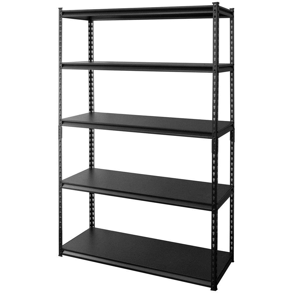 アイリスプラザ ラック スチールラック メタルラック 幅120cm 5段 STR-1200 ブラック 幅約120×奥行約46×高さ約183㎝ ■