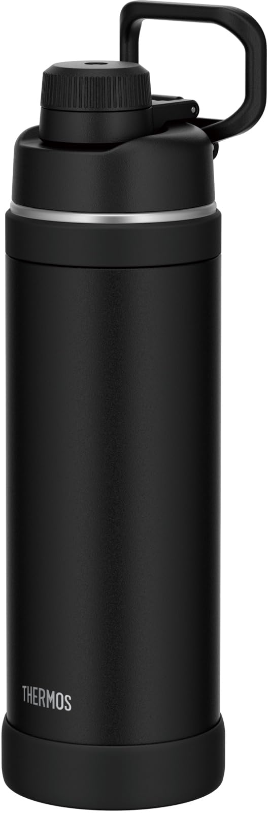 ハンドル付き・食洗機対応サーモス 水筒 真空断熱スポーツボトル 1L ブラック 持ち運びに便利なキャリーループ 直飲み 飲み口が外せて洗いやすい 保冷専用 FJU-1000 BK ■