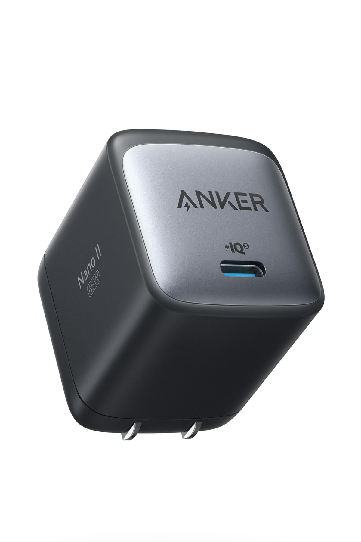 Anker Nano II 65W (PD 充電器 USB-C)独自技術Anker GaN II採用 PD対応 PSE技術基準適合 折りたたみ式プラグMacBook PD対応Windows PC iPad iPhone Galaxy Android スマートフォン ノートPC 各種 その他機器対応 (ブラック) ■