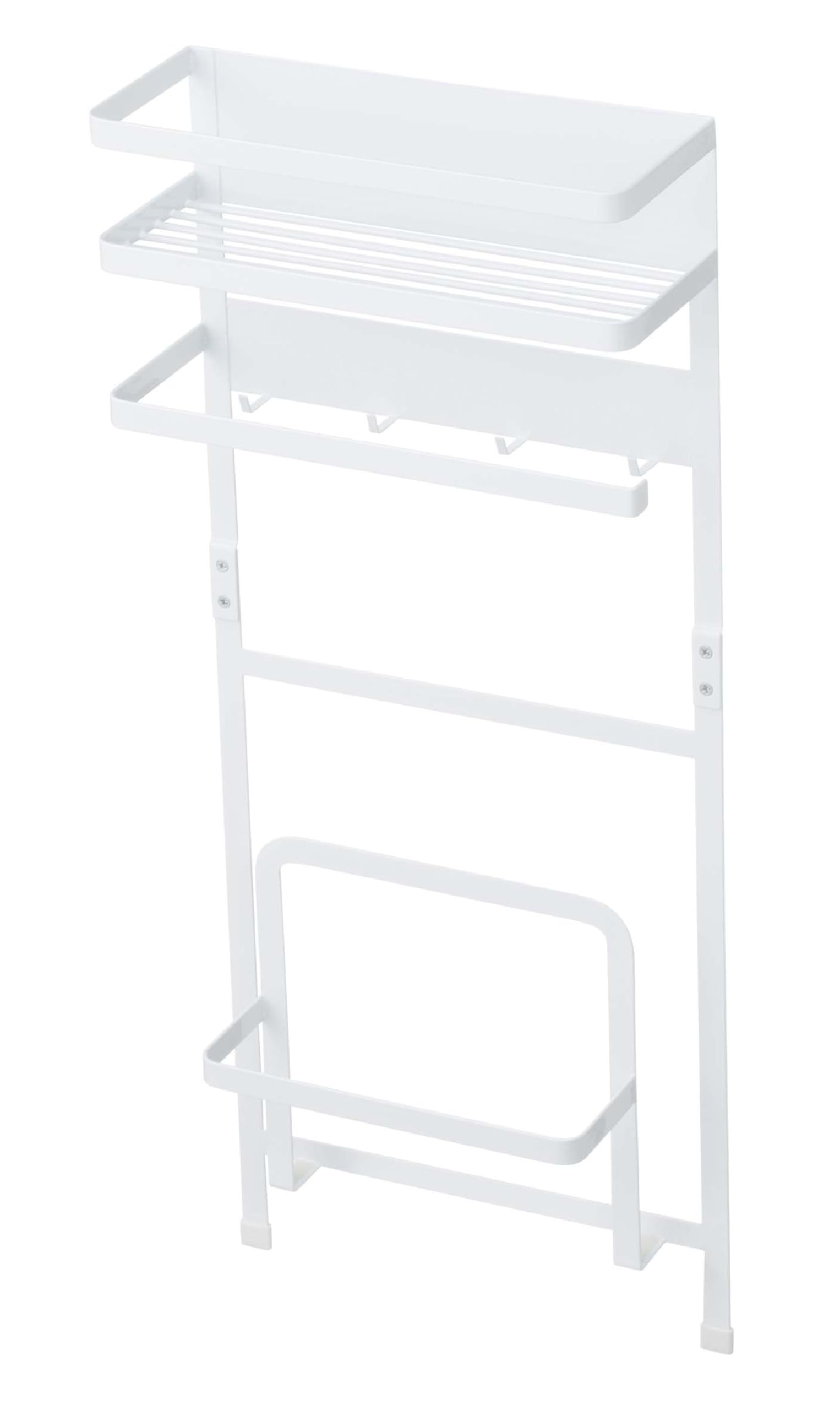 洗濯機横マグネット収納ラック タワー ホワイト 3307 山崎実業