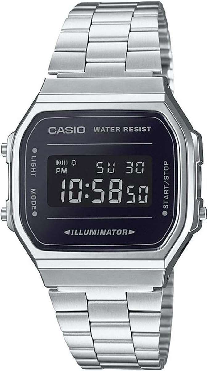 カシオ CASIO デジタル 腕時計 ヴィンテージシリーズ A168WEM-1 メンズ レディース キッズ シルバー×ブラック 海外モデル 並行輸入品 ■