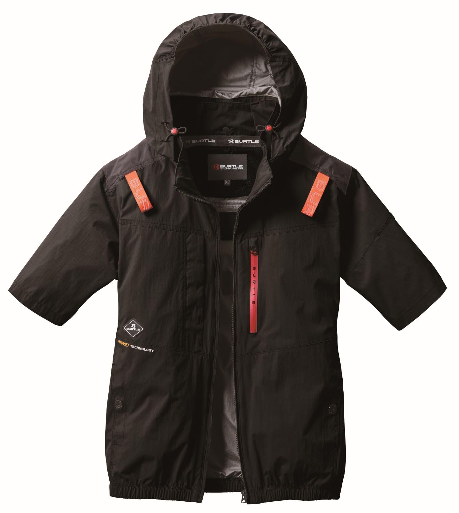 BURTLE バートル エアークラフト半袖ブルゾン(ユニセックス) 春夏用 ブラック AC2086 35 L ■