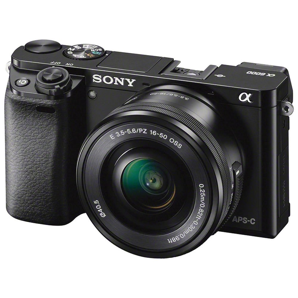 SONY ミラーレス一眼 α6000 パワーズームレンズキット E PZ 16-50mm F3.5-5.6 OSS ブラック ILCE-6000L B ■