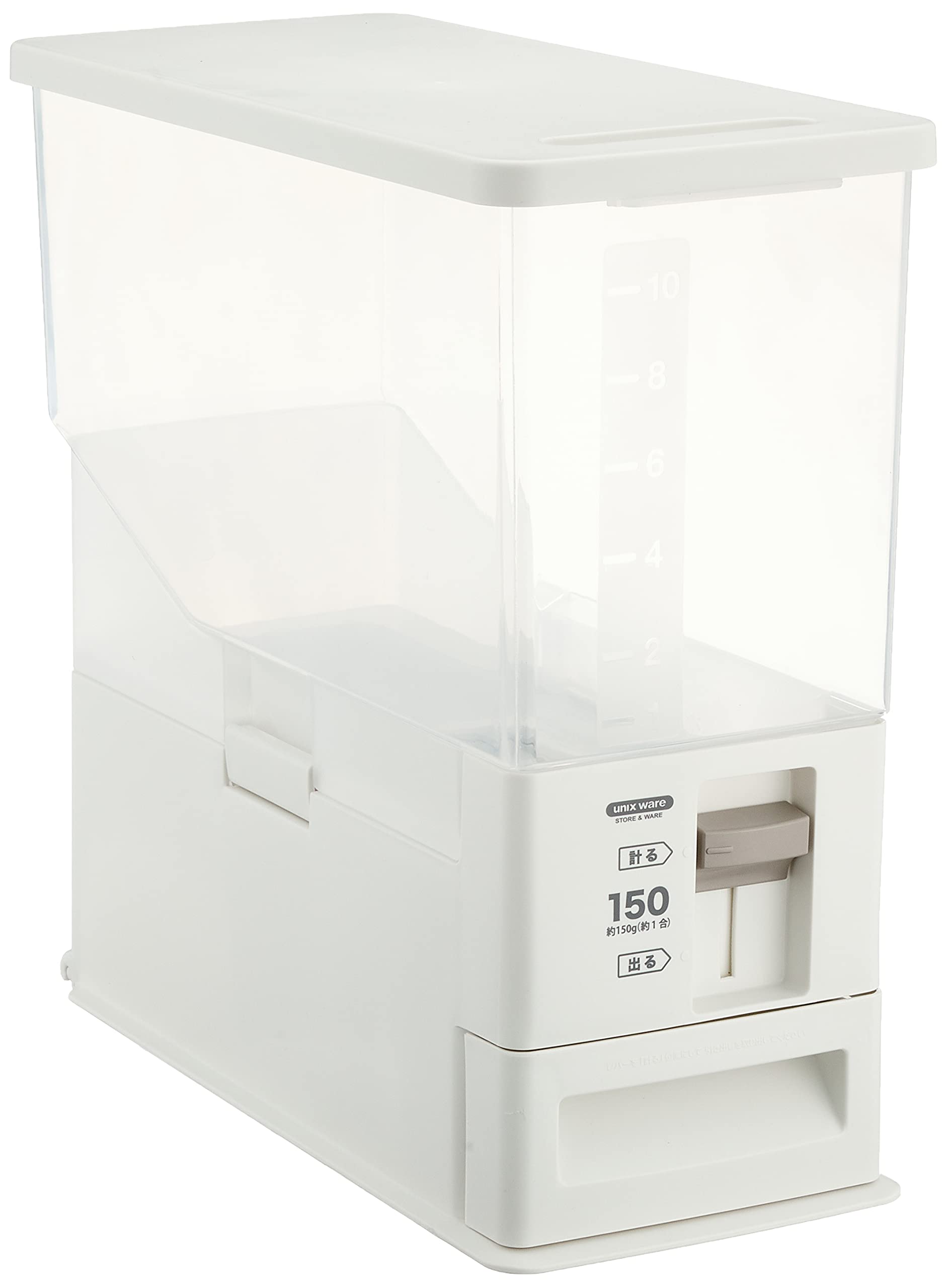 アスベル 米びつ 無洗米対応 計量米びつ 分解できる 12ｋｇ 白 丸洗い可能 A7503 ■