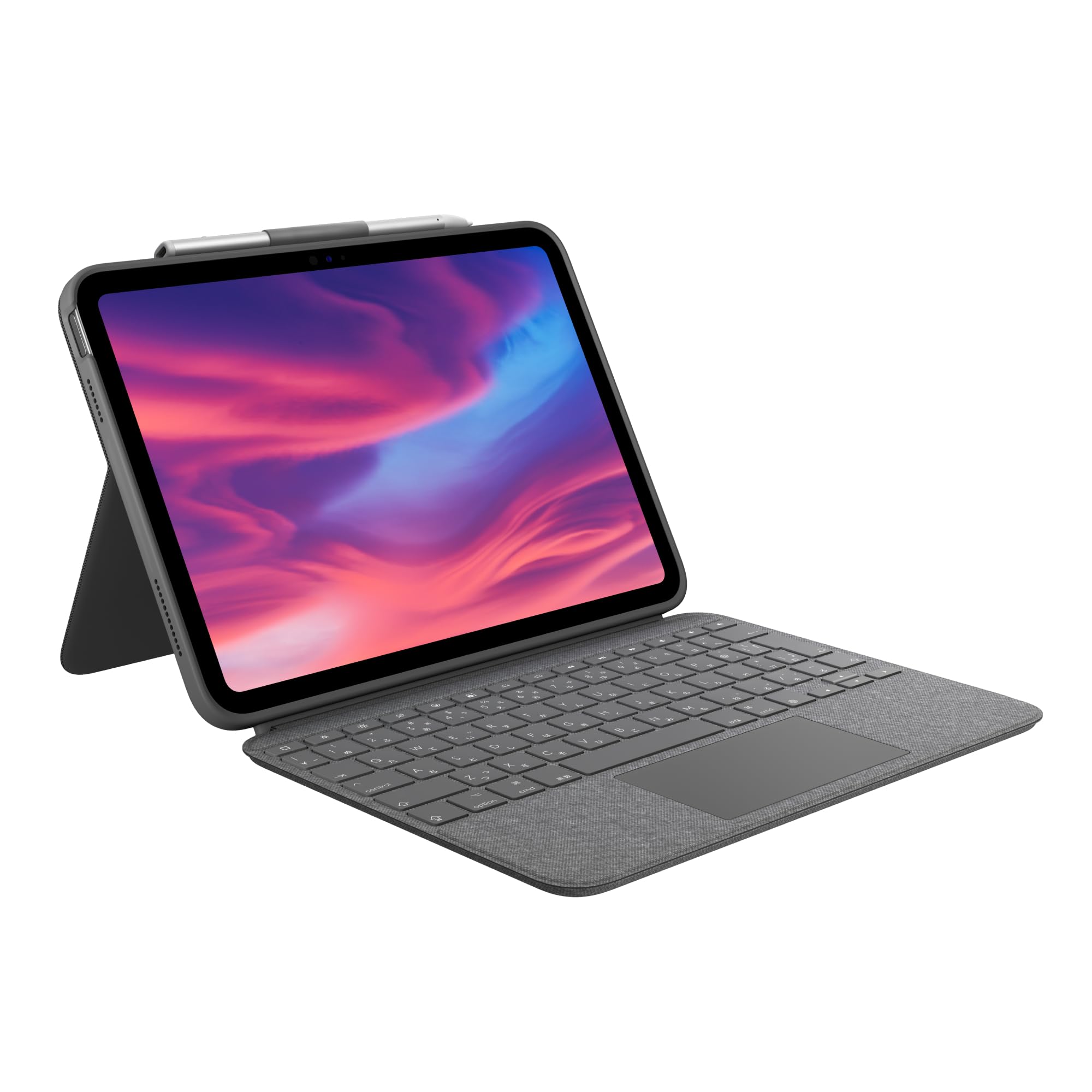 ロジクール iPad 11 インチ A16 & 10.9 インチ 第10世代 対応 トラックパッド付き キーボード付き ケース Combo Touch iK1059GRA 日本語キーボード スマートコネクタ バックライト 国内正規品 2年間メーカー保証 オックスフォードグレー ■
