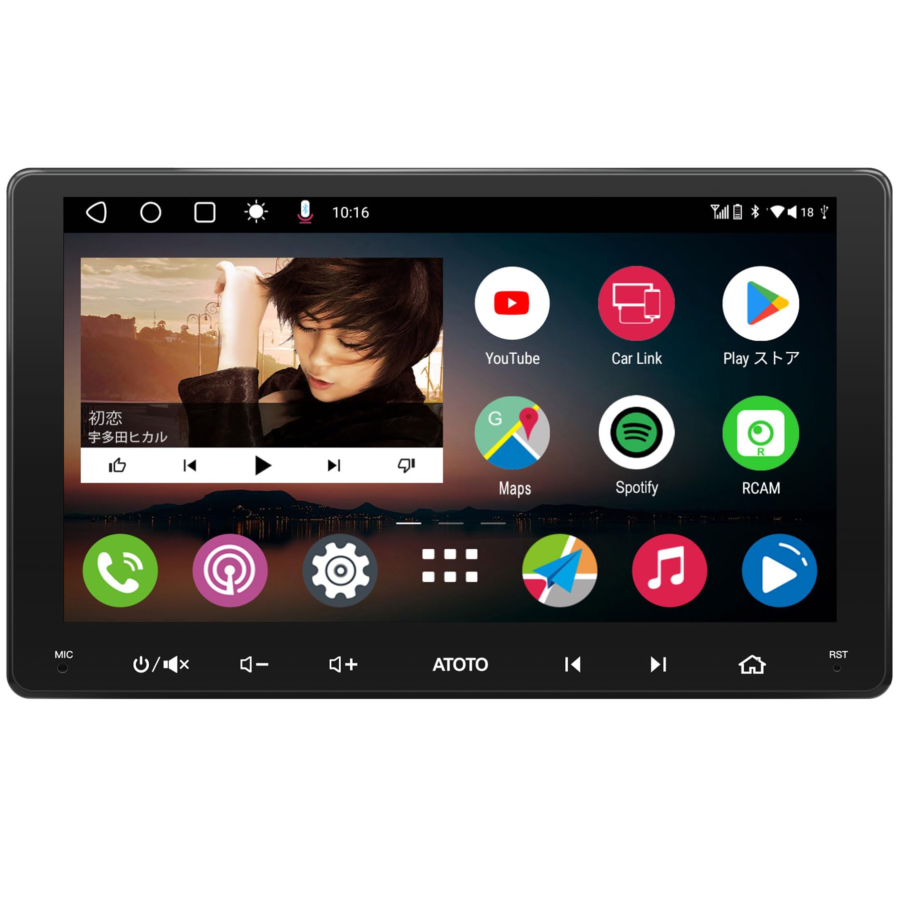 9インチATOTO A6 PF ダブルDIN Androidカーステレオ、ワイヤレスCarPlay、Android Autoワイヤレス、IPSディスプレイ、Androidオーディオ統合カーナビゲーション、GPS追跡、デュアルBluetooth、WiFi BT USBテザリング ■