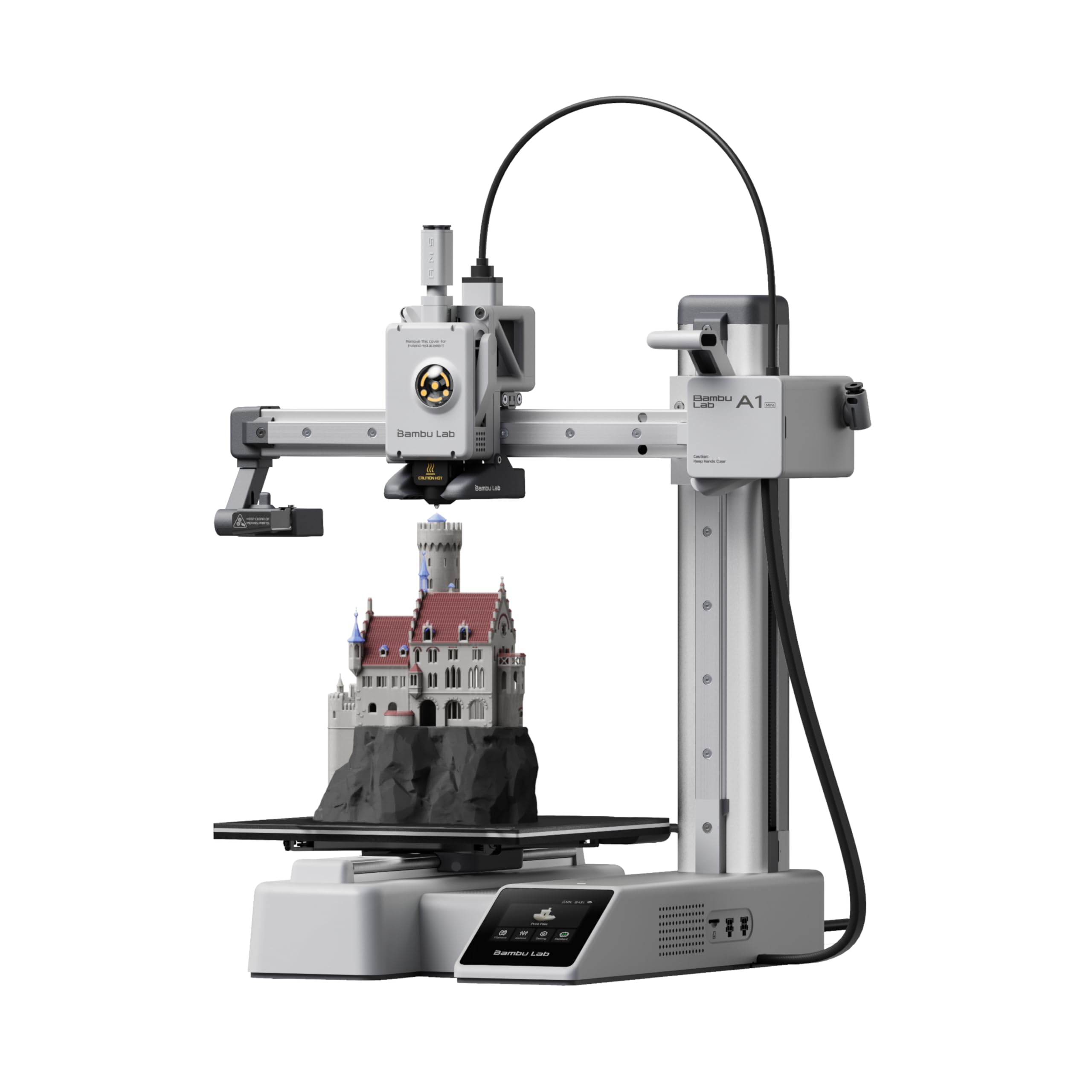 Bambu Lab A1 mini 3D プリンター、組立簡単、500mm s 高速高精度、全自動キャリブレーション＆流量補正、静音造形（<48dB）FDM 3D プリンター、初心者向け、家庭用、日本語UI対応、造形サイズ：180 * 180 * 180mm? ■