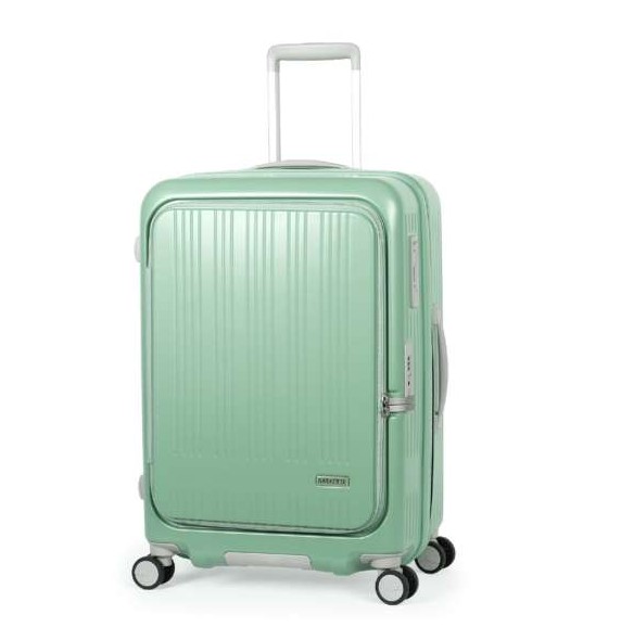 MX801124W スーツケース ジッパータイプ 宿泊目安：７～９日間 ０７０Ｌ フロントオープン 拡張機能搭載 前輪ストッパー ＴＳＡロック搭載 MAXBOX ﾏｯﾄｱｯｼｭｸﾞﾘｰﾝ MX-8011-24W