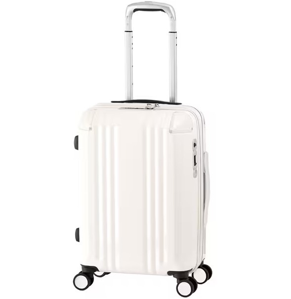 ALI08918W スーツケース ジッパータイプ 宿泊目安:1～3日間 034L 拡張機能搭載 前輪ストッパー 抗菌防臭 バニラ ALI-089-18W