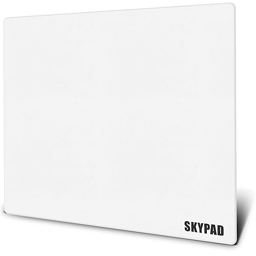 SkyPAD 3 XL ゲーミングガラスマウスパッド テキストバージョン｜プロフェッショナルeスポーツラージサイズマウスパッド｜400×500mm｜白｜精度とスピードを向上させた特殊ガラス面。           ■