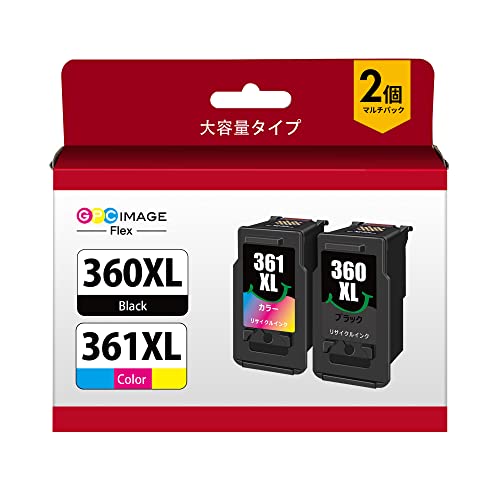 GPC Image Flex キャノン 用 インク 360 361 BC-360XL BC-361XL 純正大容量より35％アップ 360    ■