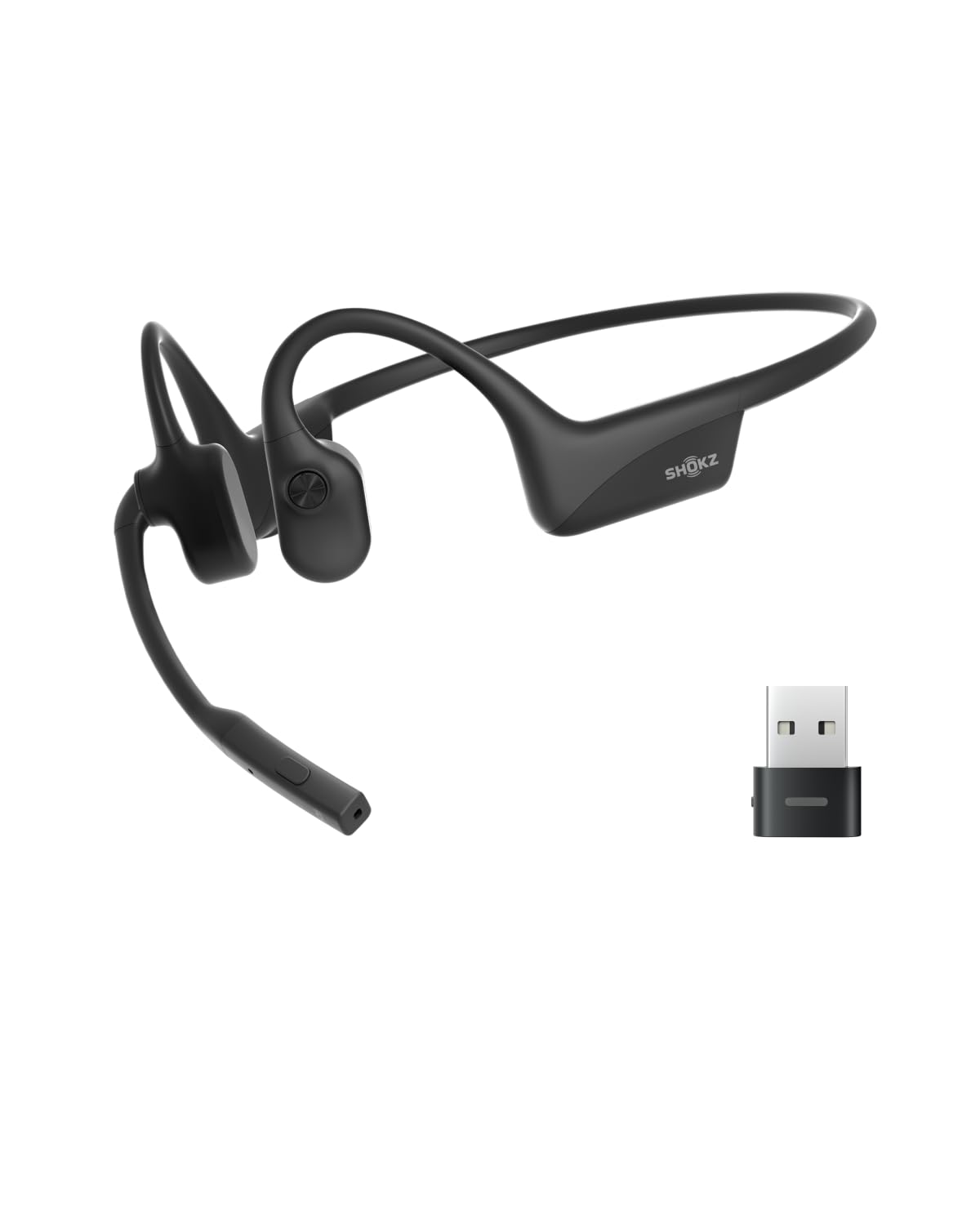 Shokz (ショックス) OpenComm 2UC TypeA 骨伝導イヤホン ワイヤレス bluetooth5.2 オープンイヤーヘッドホン 耳を塞がない 自動ペアリングヘッドフォン マイク付き    ■