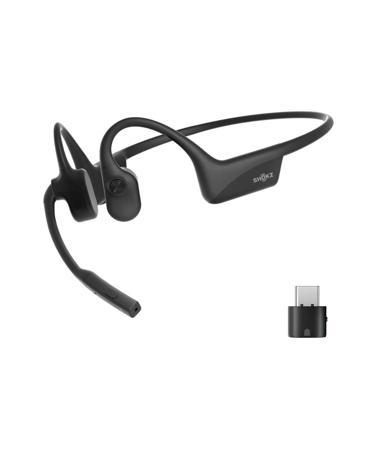 Shokz (ショックス) OpenComm 2UC TypeCアダプター 骨伝導イヤホン ワイヤレス bluetooth5.3 オープンイヤーヘッドホン 耳を塞がない 自動ペアリングヘッドフォン マイク付き カナル型 PS4 PS5 ■