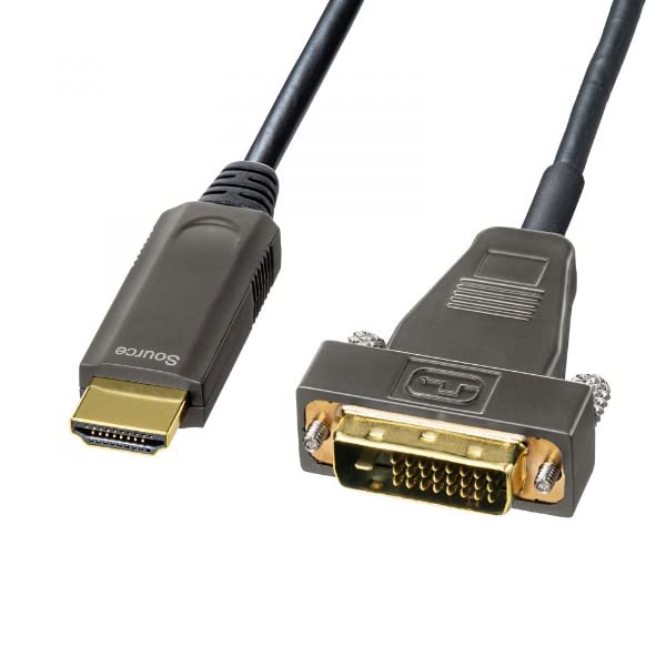 ★KM-HD21-FB100 サンワサプライ HDMI-DVI AOC（光ファイバ）ケーブル・10m KM-HD21-FB100