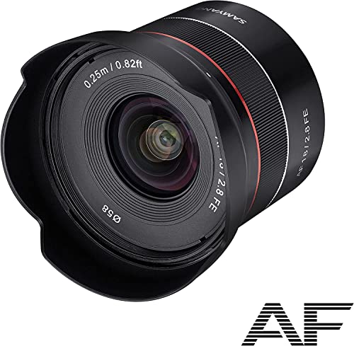 ★22841 SAMYANG 単焦点広角レンズ AF 18mm F2.8 FE ソニーαE用 フルサイズ対応 885984