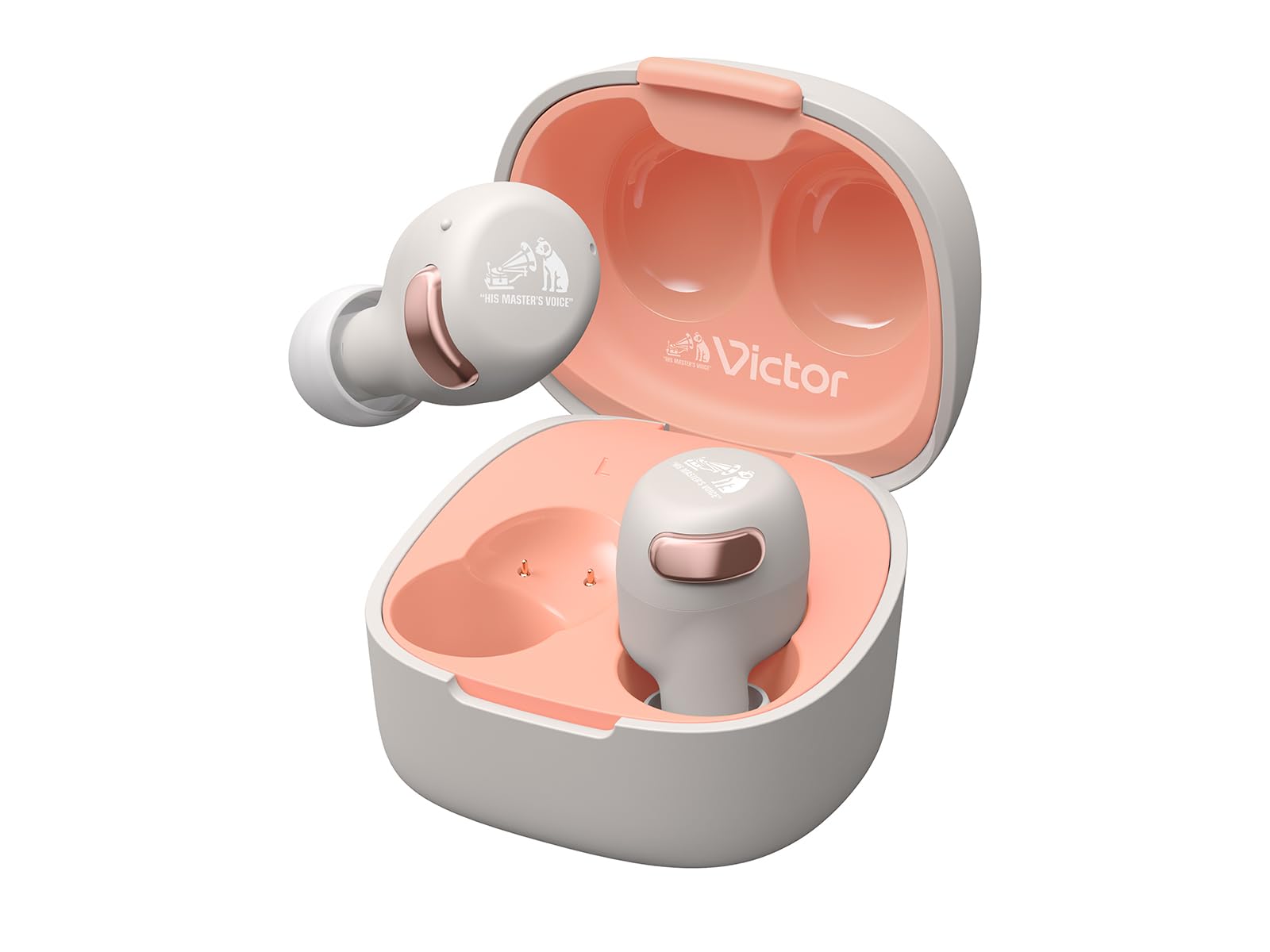 ★HA-A30T2-P JVCケンウッド Victor HA-A30T2-P ワイヤレスイヤホン Bluetooth Ver.5.3 ノイズキャンセリング アプリ対応 マルチポイント 合計27時間再生 マイク付き 小型 軽量 外音取り込み 防水 ピンク