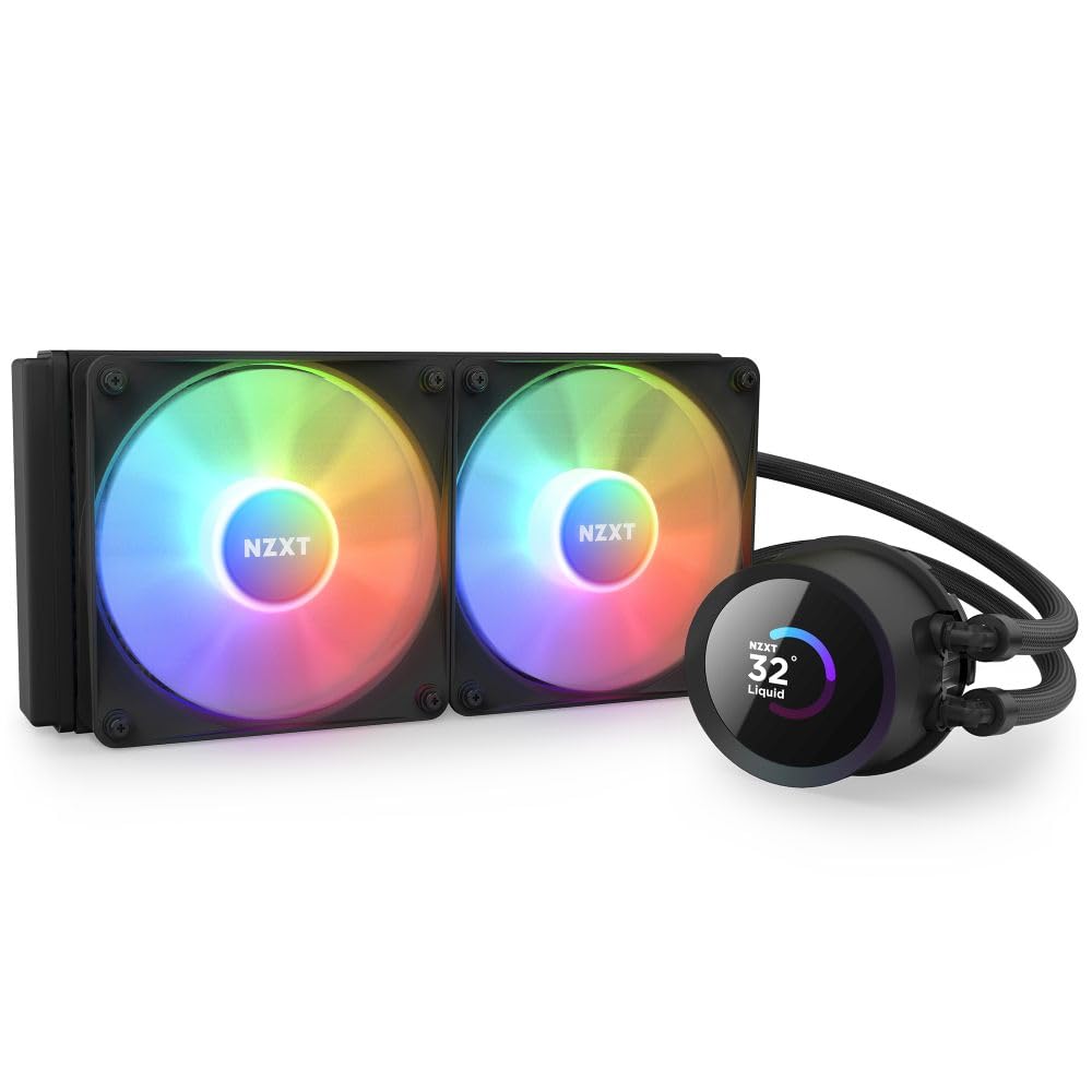 ★RL-KR240-B1 NZXT KRAKEN RGB 240 Black 簡易水冷CPUクーラー RL-KR240-B1 120mm RGBファン 2基 3494