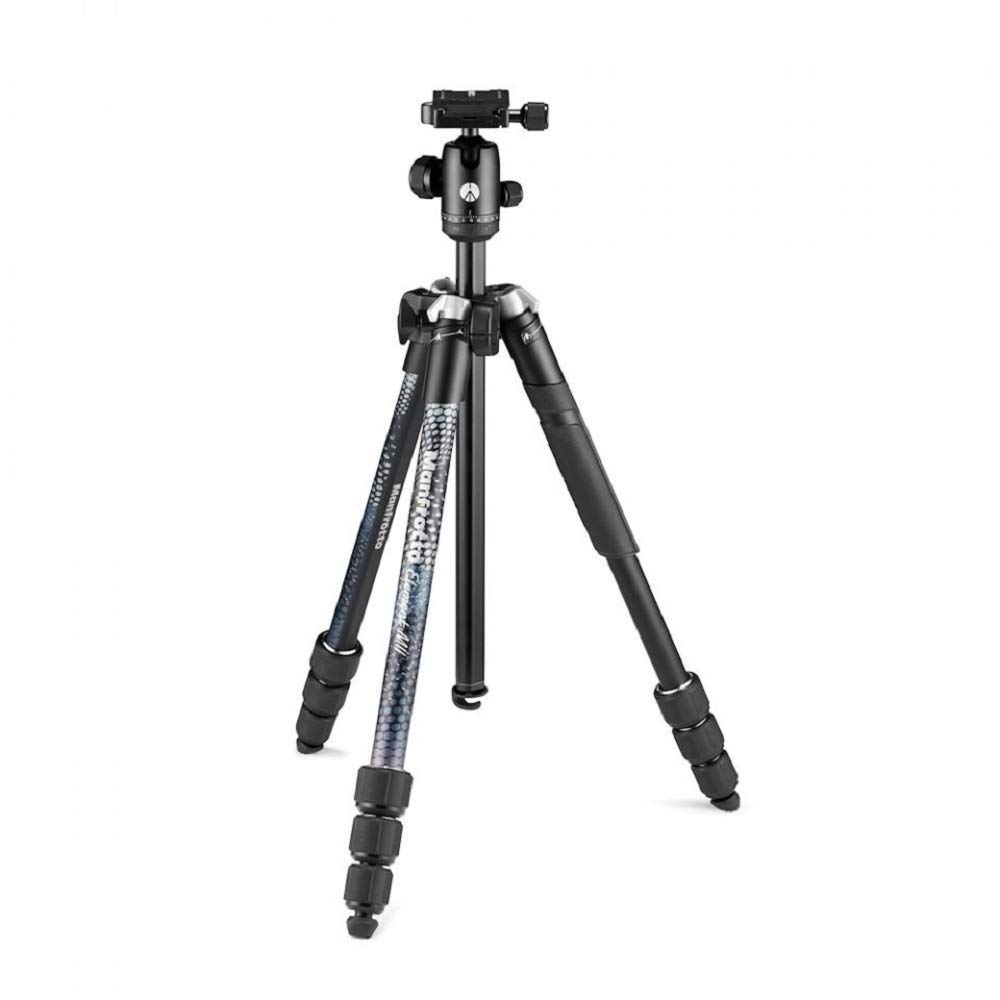 ★MKELMII4BK-BH Manfrotto Element MII アルミ三脚 4段 黒 180°折りたたみ式 ツイストロック 最大耐荷重8kg 一眼レフ対応 MKELMII4BK-BH キャリーバッグ付き