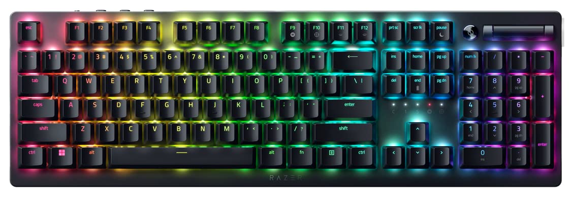 ★RZ03-04360100-R3M1 Razer DeathStalker V2 Pro Linear Optical Switch ゲーミングキーボード 薄型オプティカルスイッチ ワイヤレス 2.4GHz Bluetooth Type-C 40時間バッテリー持続 超耐久性コーティング加工のABSキーキャップ Chroma RGB 英語配列 デスストーカーブイツープロ リニアオプティカルスイッチ 【日本正規代理店保証品】 Black