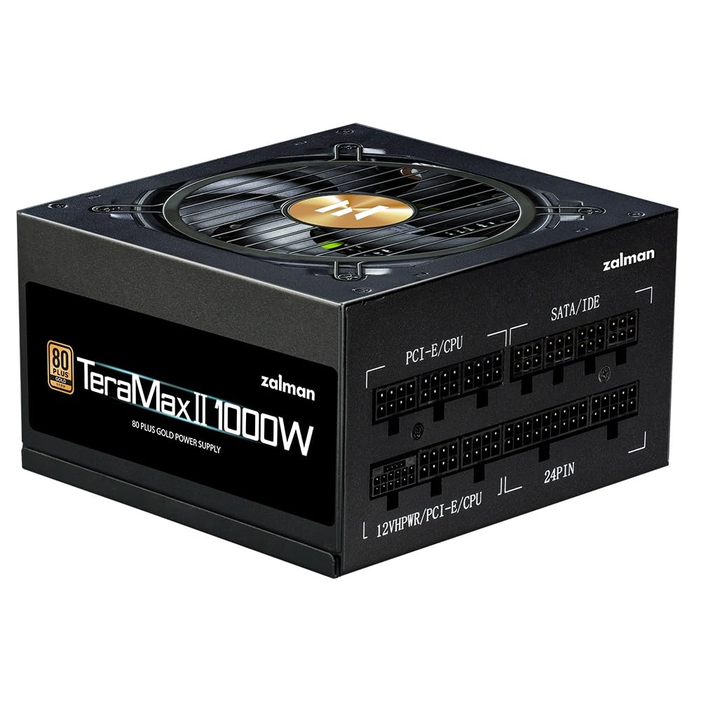 ★ZM1000-TMX2 ZALMAN TeraMax II 1000W 80PLUS GOLD認証 フルプラグイン ATX3.0対応 7年保証 1000W PC電源ユニット ブラック ZM1000-TMX2 PS1341