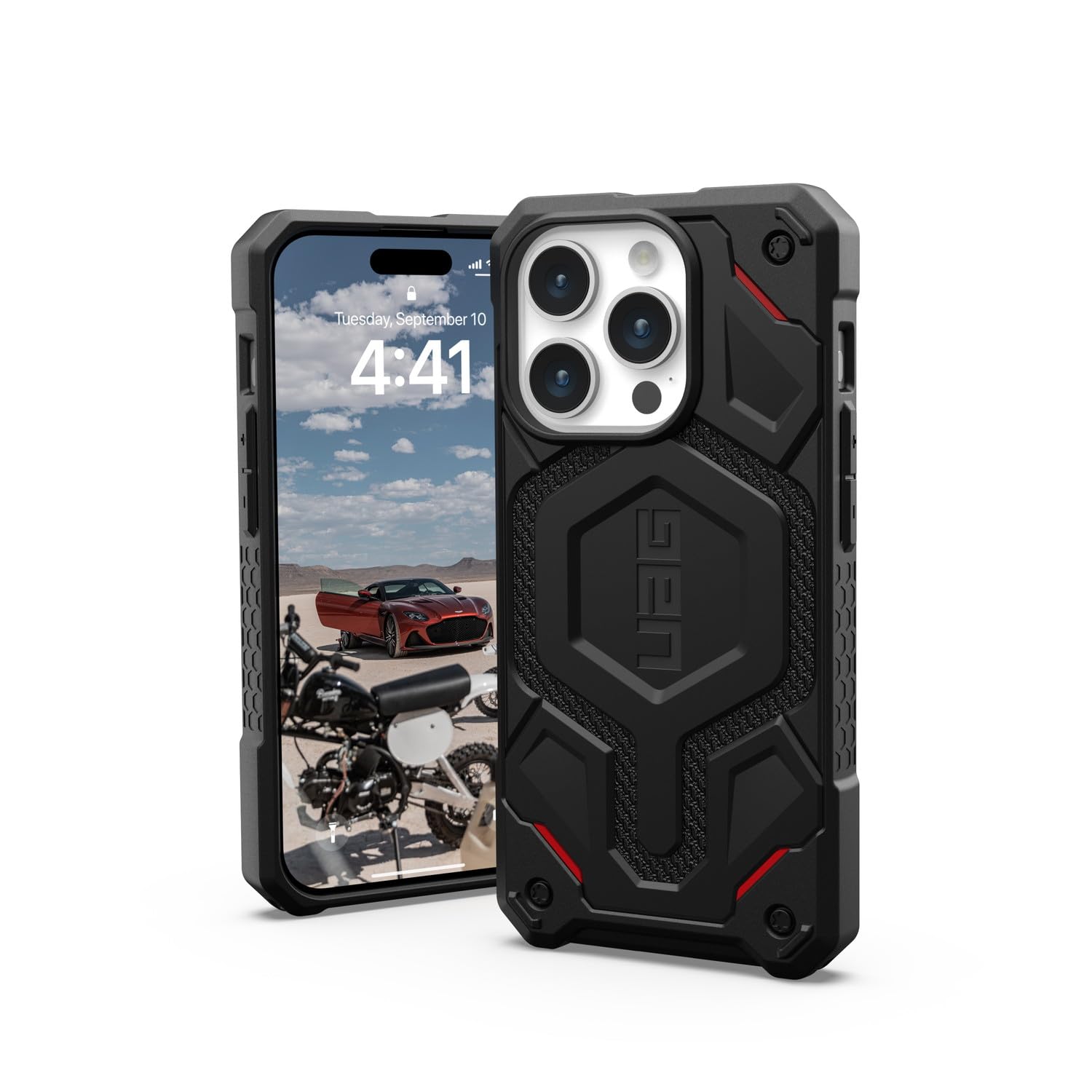 ★UAG-IPH23MA-PMS-KB URBAN ARMOR GEAR iPhone 15 Pro 2023対応耐衝撃ケース MONARCH PRO MagSafe対応 ケブラーブラック 【日本正規代理店品】 UAG-IPH23MA-PMS-KB