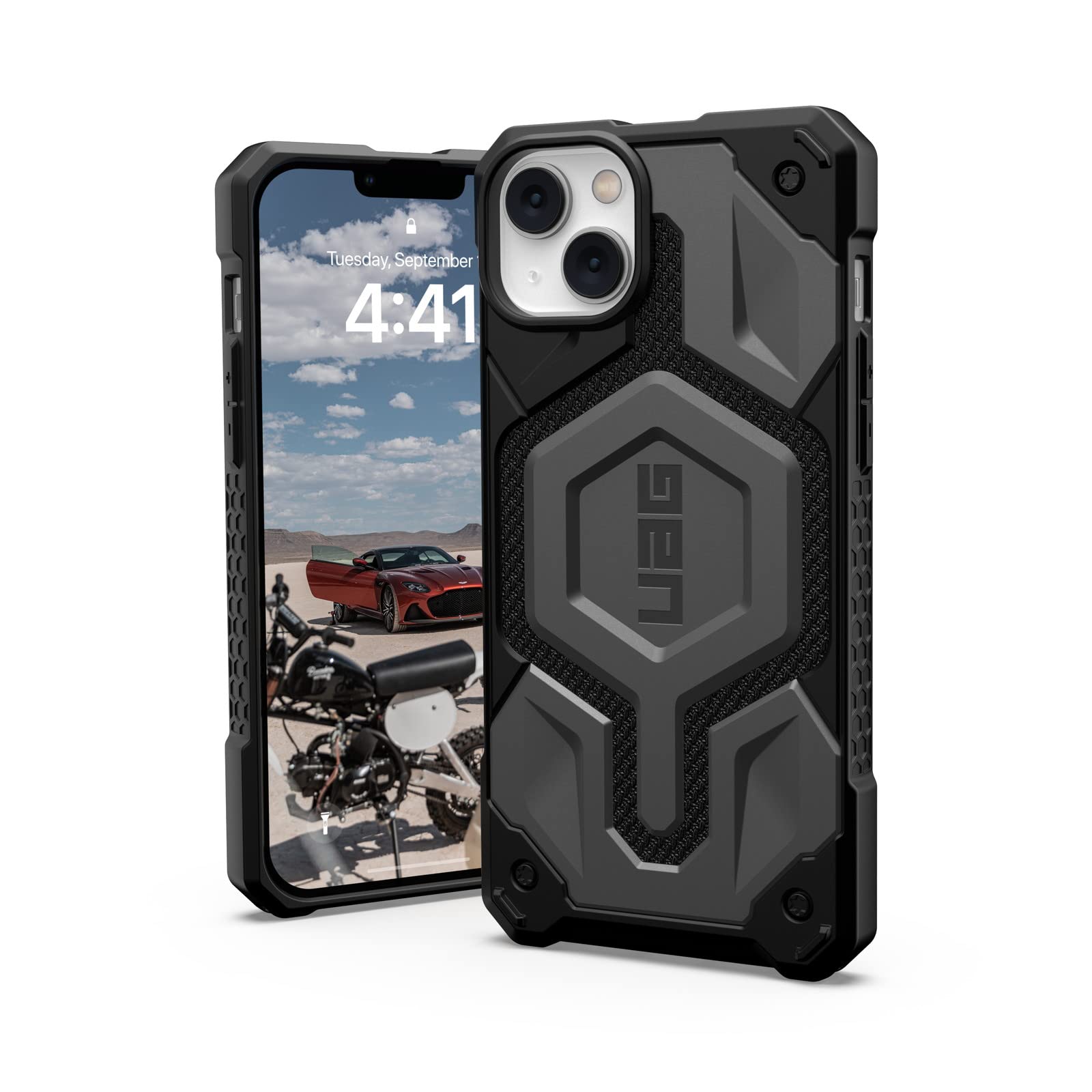 ★UAG-IPH22LA-PMS-KS URBAN ARMOR GEAR iPhone 14 Plus (6.7) 2022対応 耐衝撃ケース MagSafe対応 MONARCH PRO ケブラーシルバー 【日本正規代理店品】 UAG-IPH22LA-PMS-KS