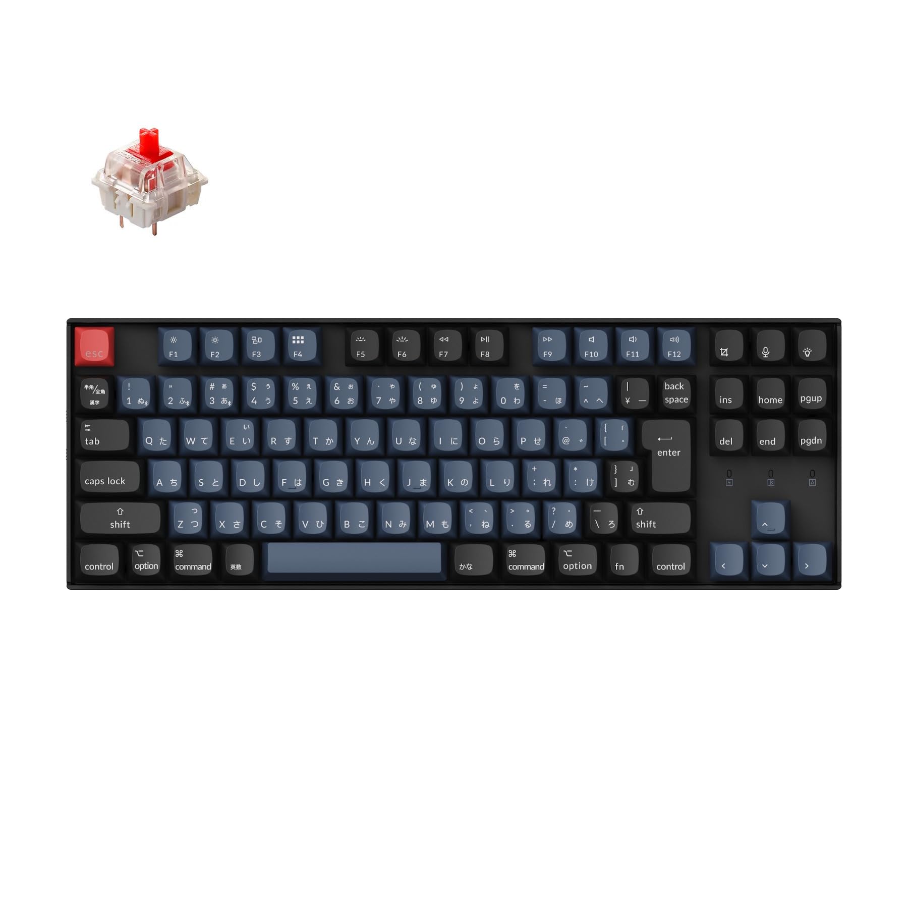 ★K8PG1JIS 【国内正規品】Keychron K8 Pro ワイヤレス・カスタムメカニカルキーボード/QMK VIAプログラム可能/JISレイアウト/White LEDライト/ホットスワップ対応Gateron G Proメカニカルスイッチ/有線及びBluetooth無線対応/Mac Windows Linux対応 (Gateron G Proメカニカル赤軸)