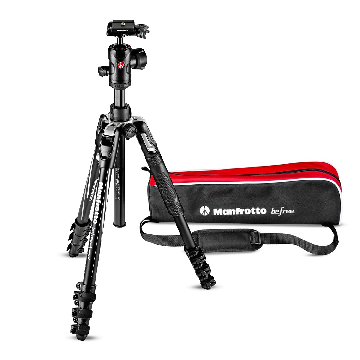 ★MKBFRLA4BK-BH ヴァイテックイメージング Manfrotto 三脚 Befreeアドバンス アルミ 4段 自由雲台 レバーロック式L三脚キット ブラック MKBFRLA4BK-BH