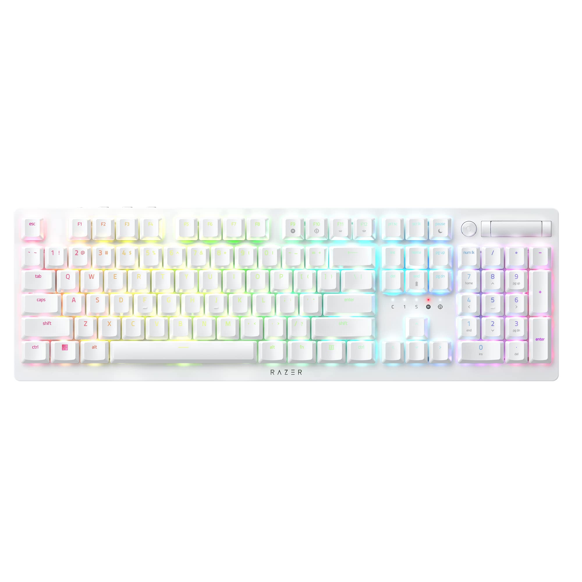 ★RZ03-04363500-R3M1 Razer レイザー DeathStalker V2 Pro White Edition Clicky Optical Switch ゲーミングキーボード 薄型オプティカルスイッチ ワイヤレス 2.4GHz Bluetooth Type-C 40時間バッテリー持続 Chroma RGB 英語配列 デスストーカー ブイツー プロ クリッキーオプティカルスイッチ ホワイト 【日本正規代理店保証品】