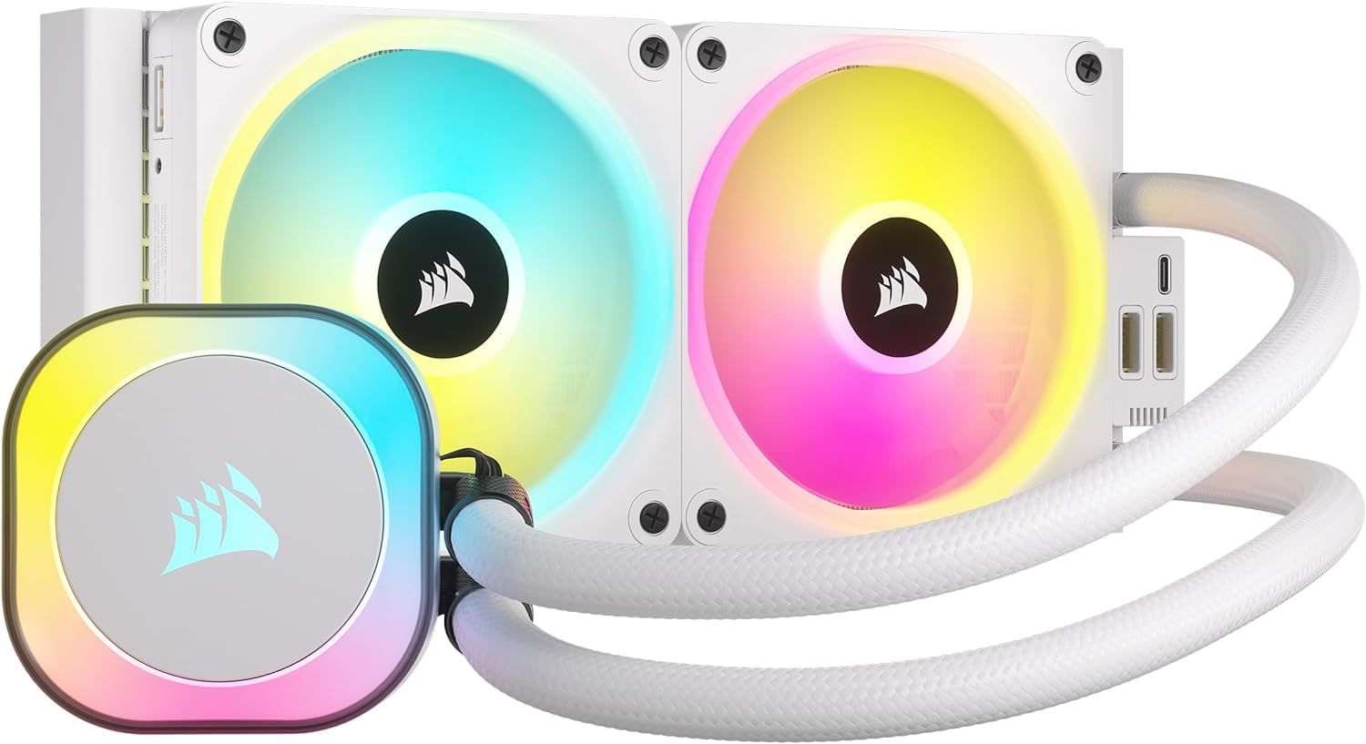 ★CW-9061005-WW CORSAIR iCUE LINK H100i RGB White 240mmラジエーター搭載 iCUE LINK対応 簡易水冷 CPUクーラー ホワイト CW-9061005-WW