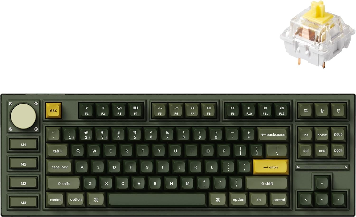 ★Q3PW4US 【国内正規品】Keychron Q3 Pro SE(特別版) QMK/VIA対応ワイヤレス・カスタムメカニカルキーボード/オリーブグリーン/USレイアウト/RGBライト/ホットスワップ対応Keychron K Proメカニカルスイッチ/フルアルミニウム/有線及びBluetooth無線対応/Mac Windows Linux対応 (Keychron K Proメカニカルバナナ軸（ホットスワップ）)