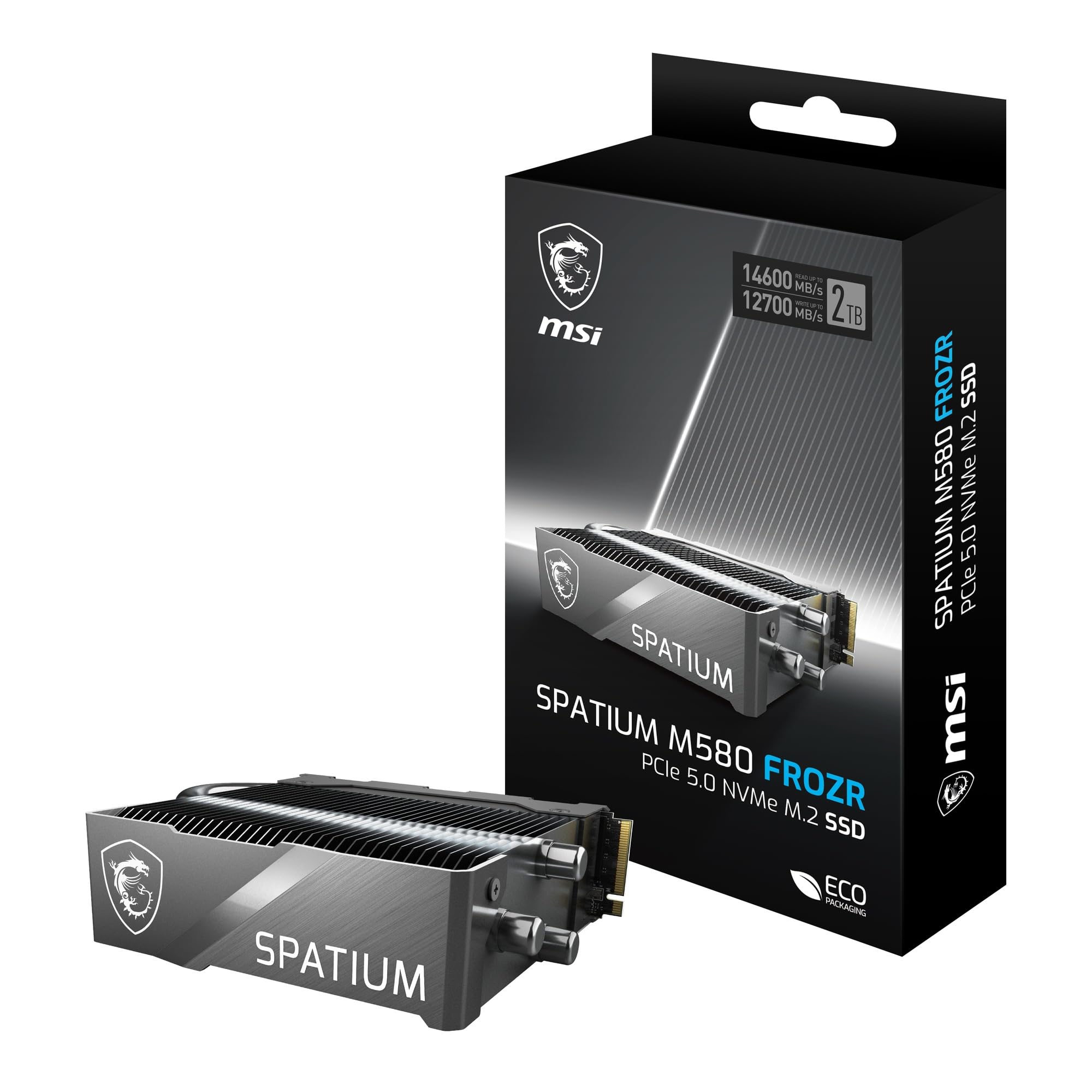 ★SPATIUM M580 PCIe 5.0 NVMe M.2 2TB FROZR MSI SPATIUM M580 PCIe 5.0 NVMe M.2 2TB FROZR タワー型ヒートシンク搭載 PCIe Gen5対応 SSD HD4698