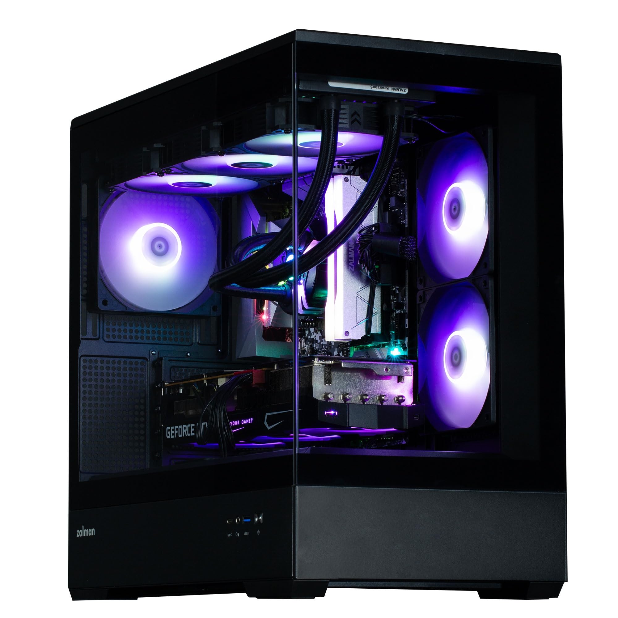 ★P30 BLACK ZALMAN P30 Black ピラーレス + 強化ガラス構造 ショーケーススタイル Micro-ATX ミニタワー PCケース CS8841