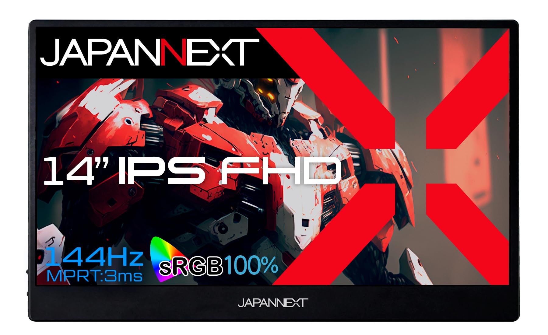 ★JN-MD-14i144F JAPANNEXT 14インチ IPSパネル搭載 144Hz対応 フルHDゲーミングモバイルモニター JN-MD-14i144F miniHDMI USB Type-C HDR sRGB100% スマートケース付き