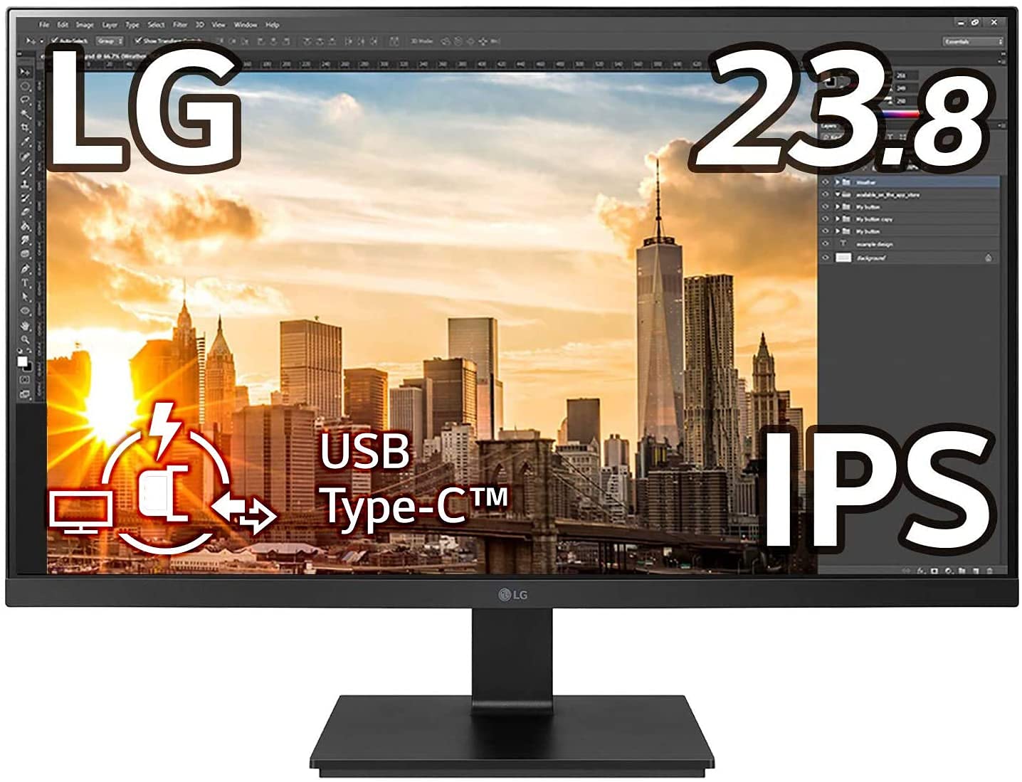 ★24BL650C-BAJP LG フレームレス モニター ディスプレイ 24BL650C-BAJP 23.8インチ/フルHD/IPS 非光沢/USB Type-C,HDMI,DP/ピボット,高さ調節,スイベル/スピーカー内蔵/フリッカーセーフ、ブルーライト低減/3年安心・無輝点保証