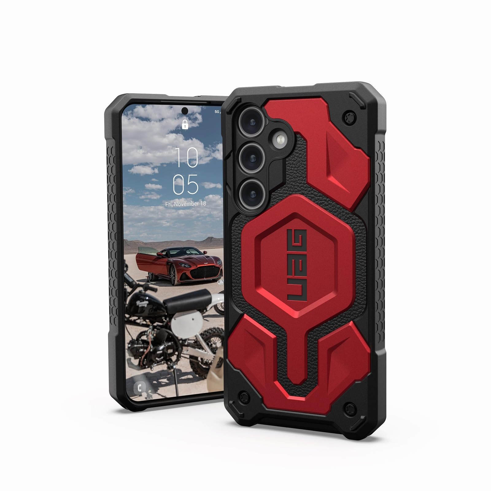 ★UAG-GLXS24-P-CR URBAN ARMOR GEAR Galaxy S24 対応 耐衝撃ケース MONARCH クリムゾン 【日本正規代理店品】 UAG-GLXS24-P-CR