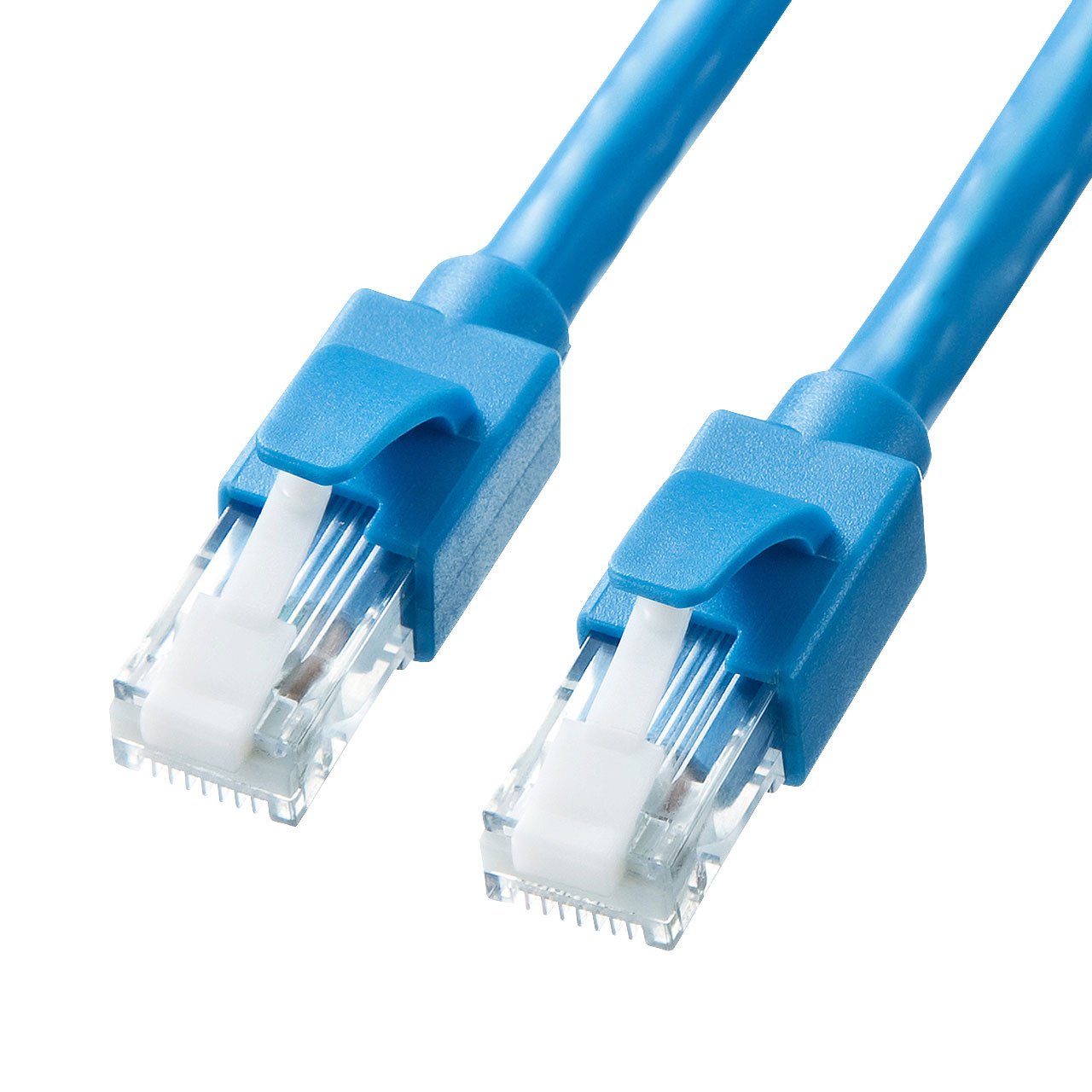 ★KB-T6ATS-20BL サンワサプライ CAT6A LANケーブル (20m) 10Gbps/500MHz RJ45 ツメ折れ防止 ブルー KB-T6ATS-20BL