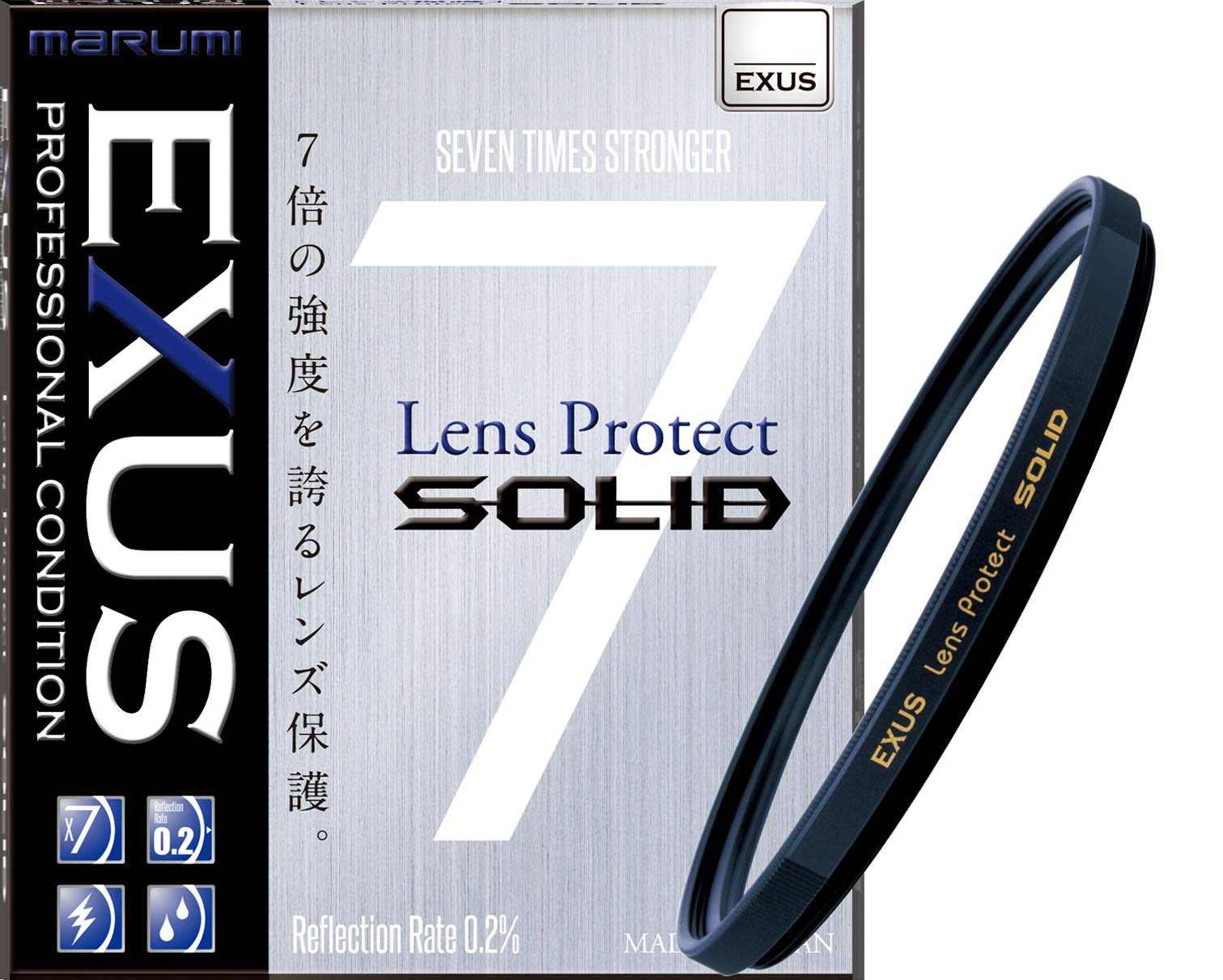 ★98014 MARUMI (マルミ) レンズフィルター 40.5mm EXUS レンズプロテクト SOLID 40.5mm レンズ保護用 強化ガラス 帯電防止 撥水防汚 薄枠 日本製