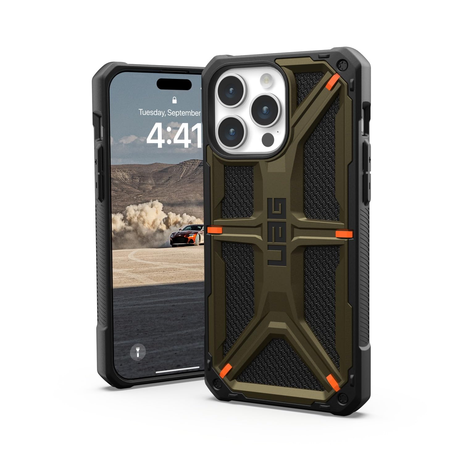 ★UAG-IPH23LA-P-KG URBAN ARMOR GEAR iPhone 15 Pro Max 2023対応耐衝撃ケース MONARCH ケブラーエレメントグリーン 【日本正規代理店品】 UAG-IPH23LA-P-KG