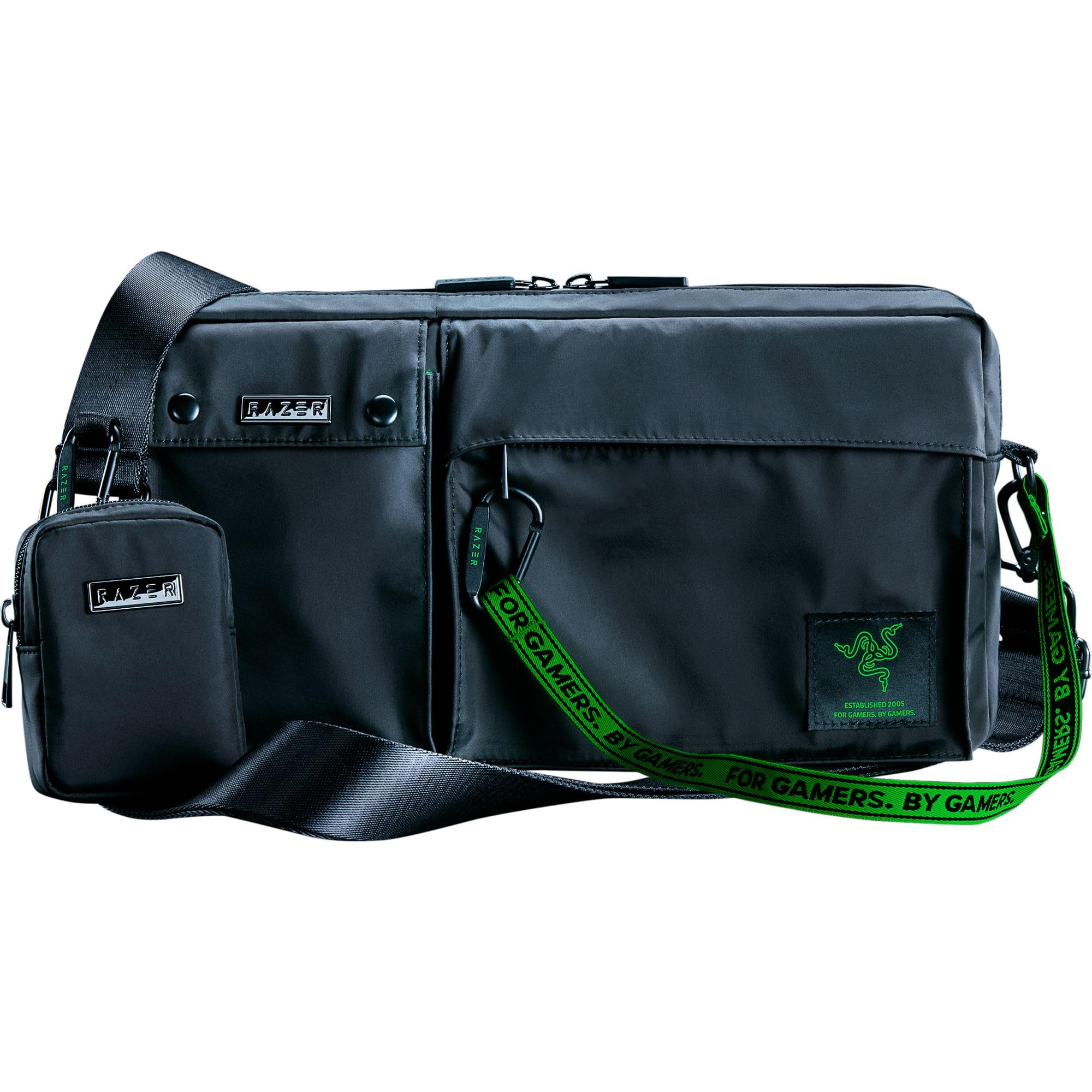 ★RC81-04290119-0000 Razer Xanthus Crossbody Bag クロスボディバッグ 撥水加工 多機能 Steam Deck Nintendo Switch 収納可 【日本正規代理店保証品】