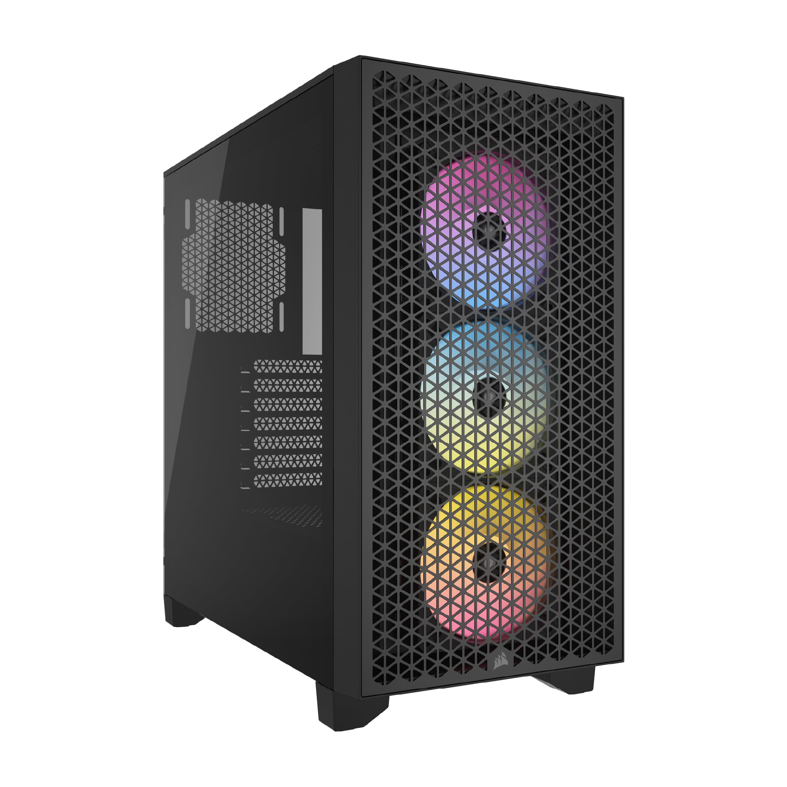 ★CC-9011255-WW CORSAIR 3000D RGB TG AIRFLOW Black 120mm ARGBファン 3基搭載 ミドルタワー ATX PCケース ブラック CC-9011255-WW