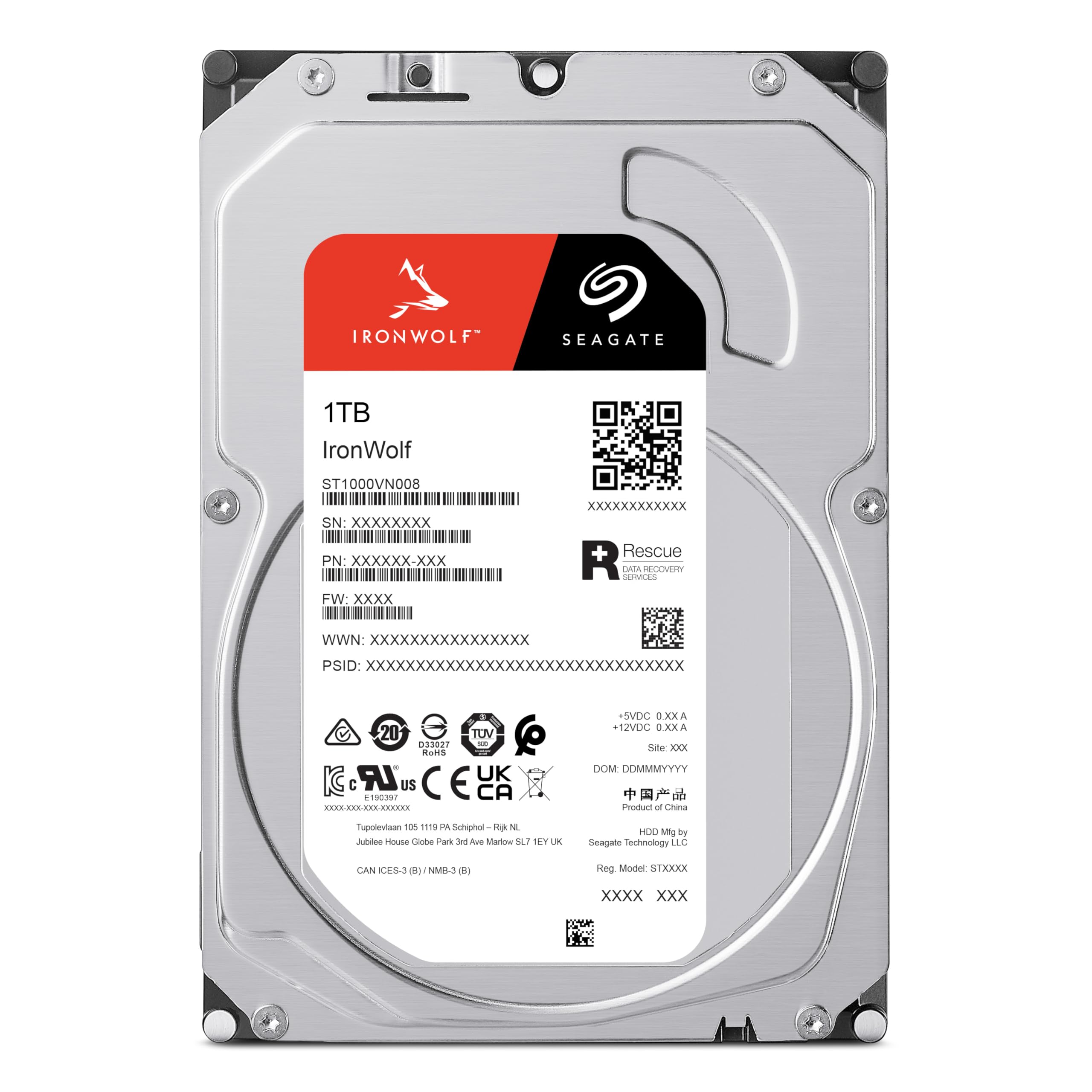 ★ST1000VN008 IRONWOLF 1TB NAS 3.5IN 6GB/S SATA 256MB