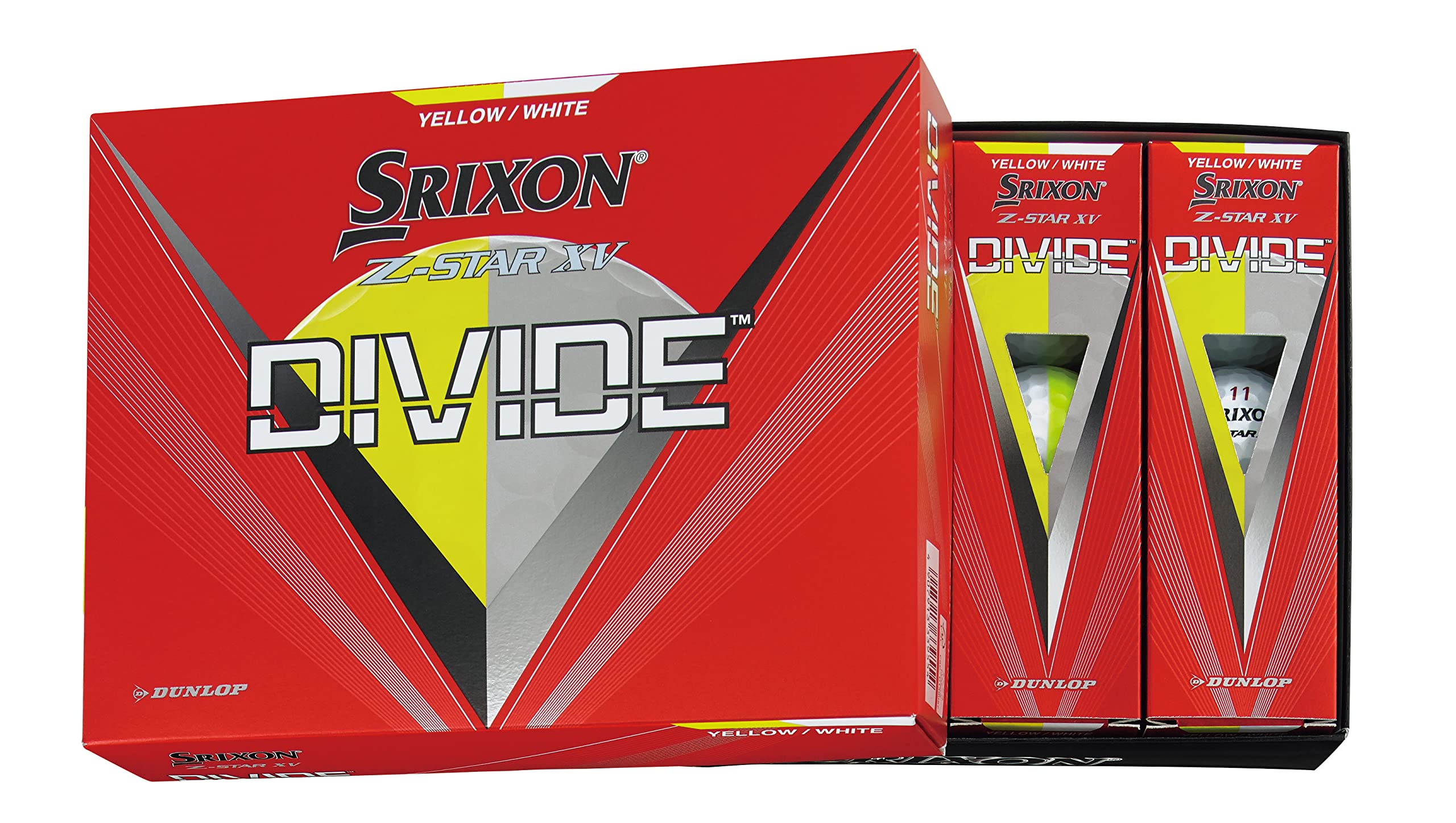 ★	SNZS8DIVWY(12) DUNLOP ダンロップゴルフボール SRIXON Z-STAR XV DIVIDE 2023年モデル 1ダース(12個入り) イエロー/ホワイト