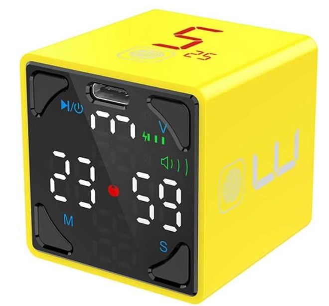 TK1LY1 llano TickTime Cube 楽しく時間管理ができるポモドーロタイマー イエロー TK1-LY1