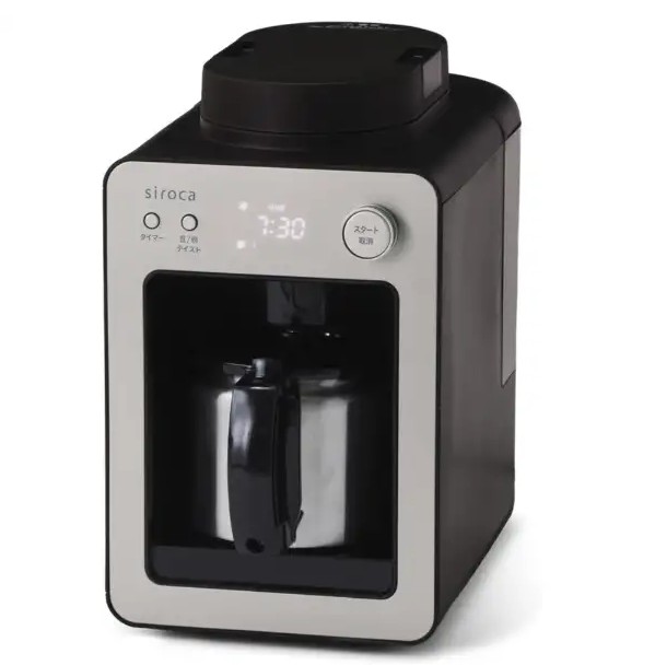 全自動コーヒーメーカーカフェばこ SC-A372 シャンパンシルバー シロカ